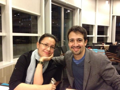 Tony Award winners Lea Salonga and Lin-Manuel Miranda. PHOTO: Twitter/Lin-Manuel Miranda