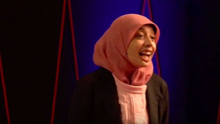 Sakdiyah Maruf speaking at TEDxUbud in 2016. Photo: Youtube